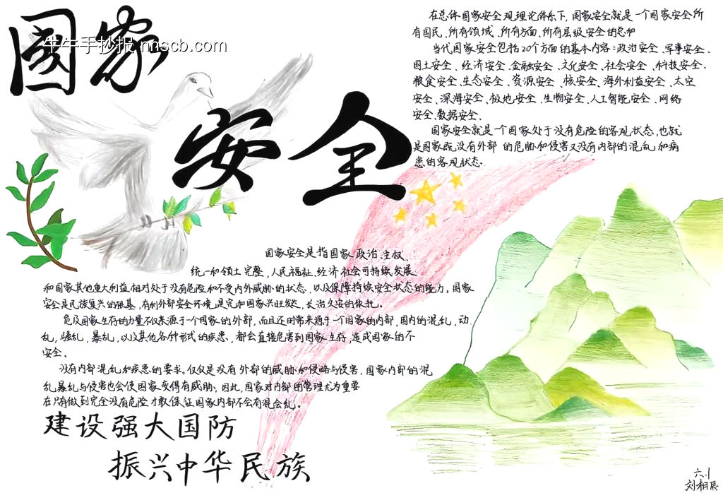 国家安全教育日主题手抄报-第2张