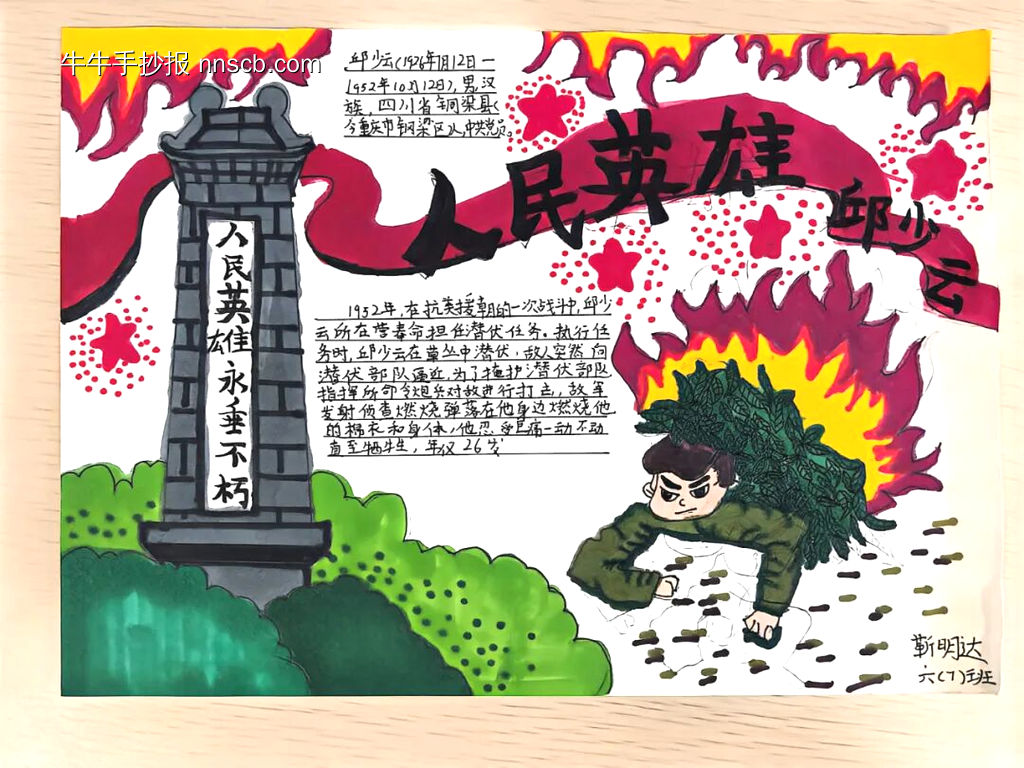 爱国主义，革命英雄主题手抄报-第2张