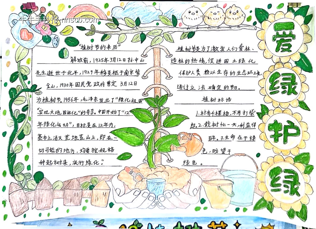 植树节主题简单又漂亮5张-第4张