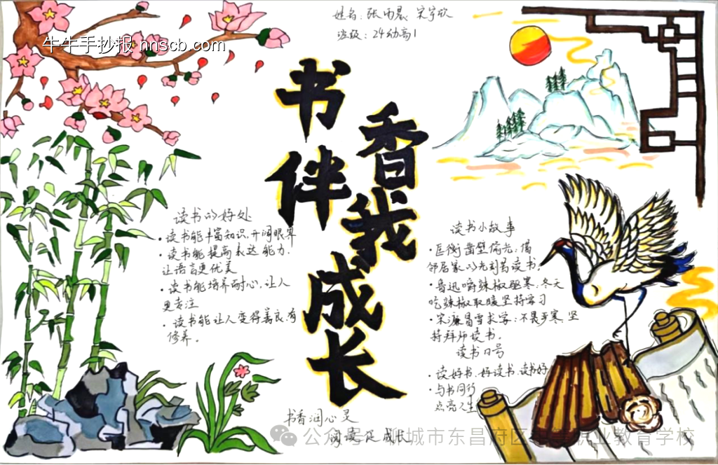 世界读书日，书香伴我成长主题手抄报-第3张