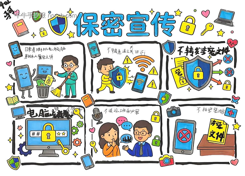 保密宣传主题手抄报-第2张