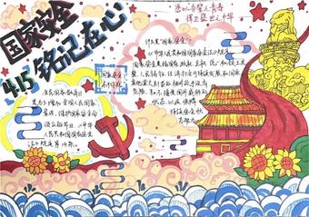 国家安全，铭记在心主题手抄报