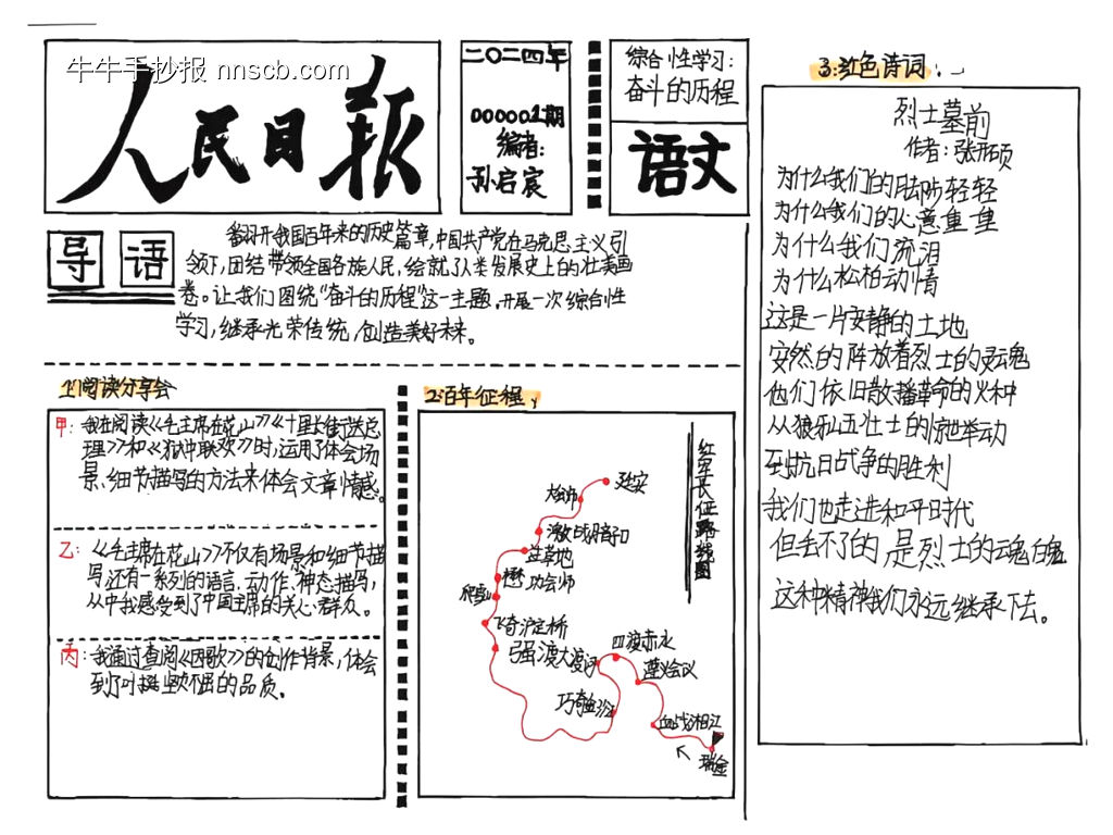 爱国主义，革命英雄主题手抄报-第3张