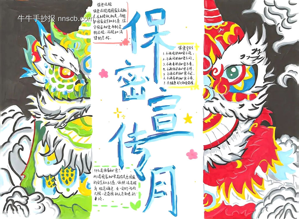 保密宣传日主题手抄报-第1张