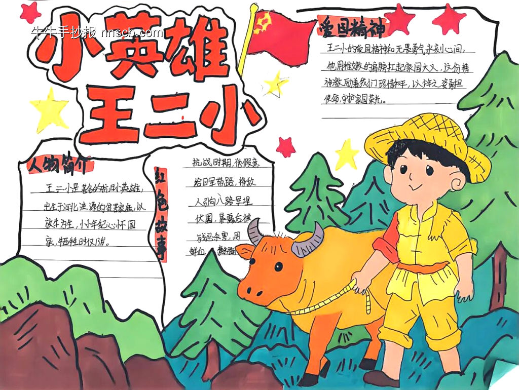 闪闪红星，革命英烈主题手抄报-第11张