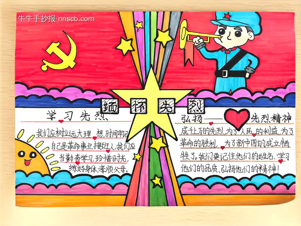 爱国主义，革命英雄主题手抄报-第5张