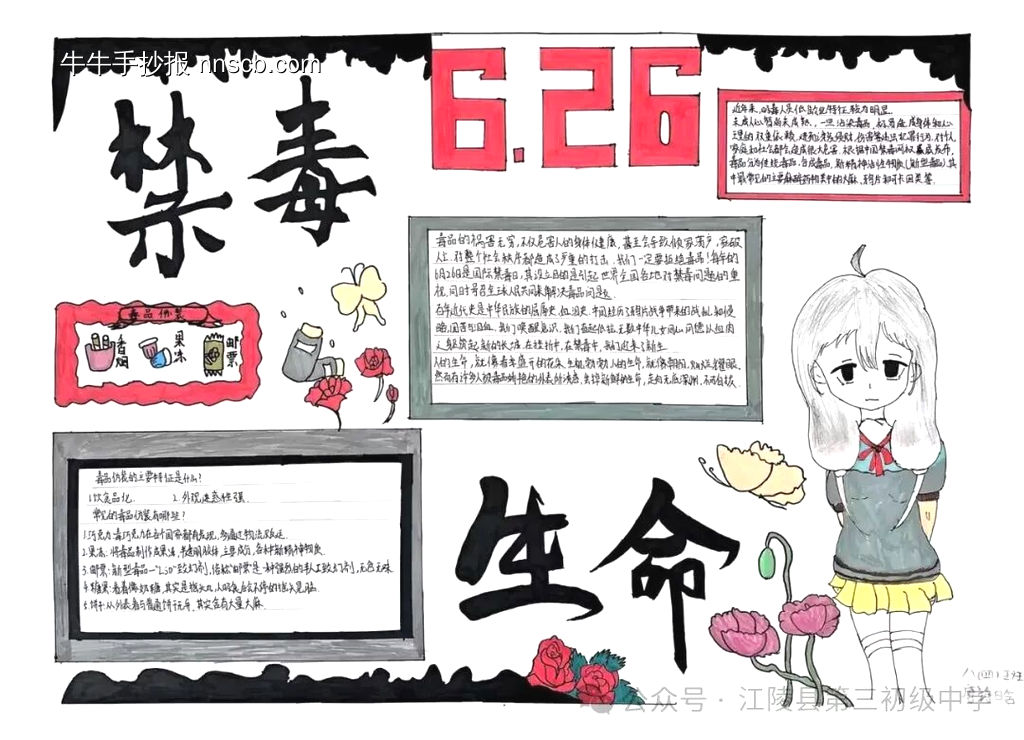 认清新型毒品，青春不被毒害主题手抄报-第5张