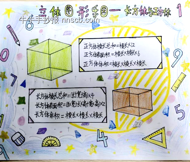 数学小报，长方体和正方体-第3张