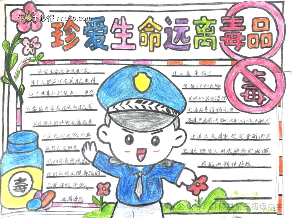 认清新型毒品，青春不被毒害主题手抄报-第4张