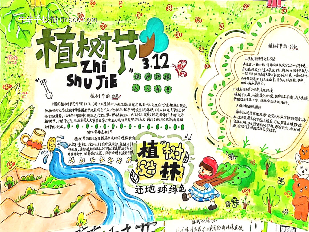 植树节主题简单又漂亮5张-第1张