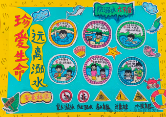 珍爱生命，远离溺水主题手抄报