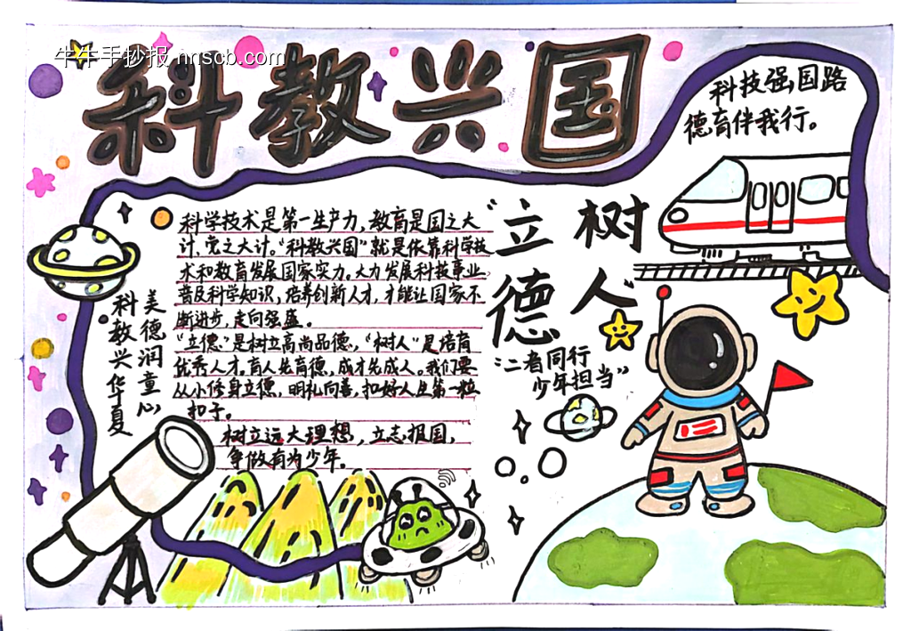 科教兴国主题手抄报-第1张