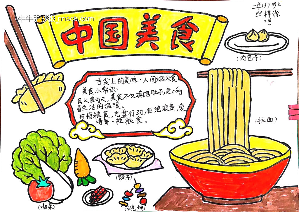 美食主题手抄报-第1张