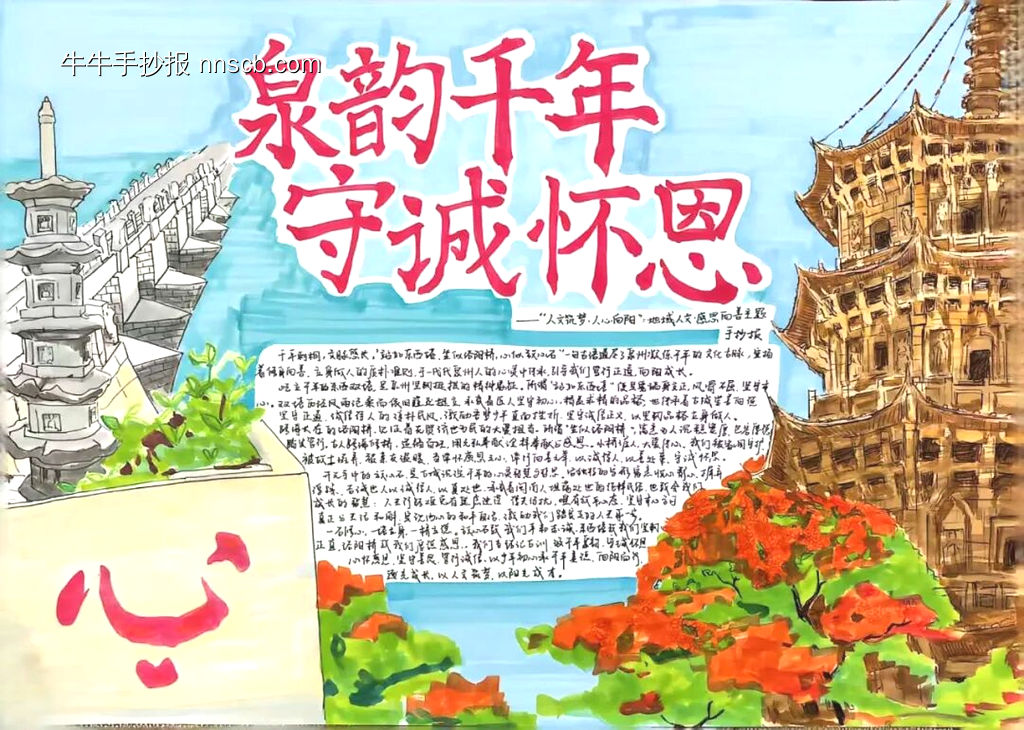 爱家乡,家乡美主题手抄报-第1张