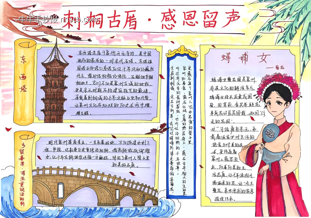 爱家乡,家乡美主题手抄报-第6张