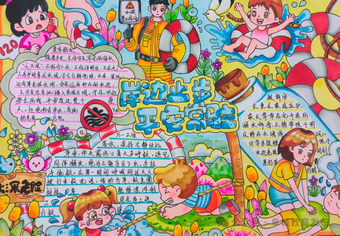 精选1张“防溺水”主题手抄报