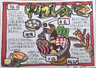 中华美食主题手抄报