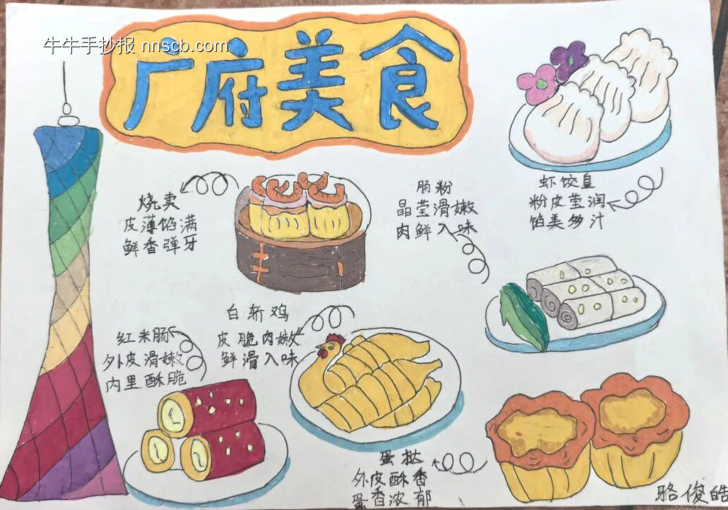 中华美食主题手抄报-第3张