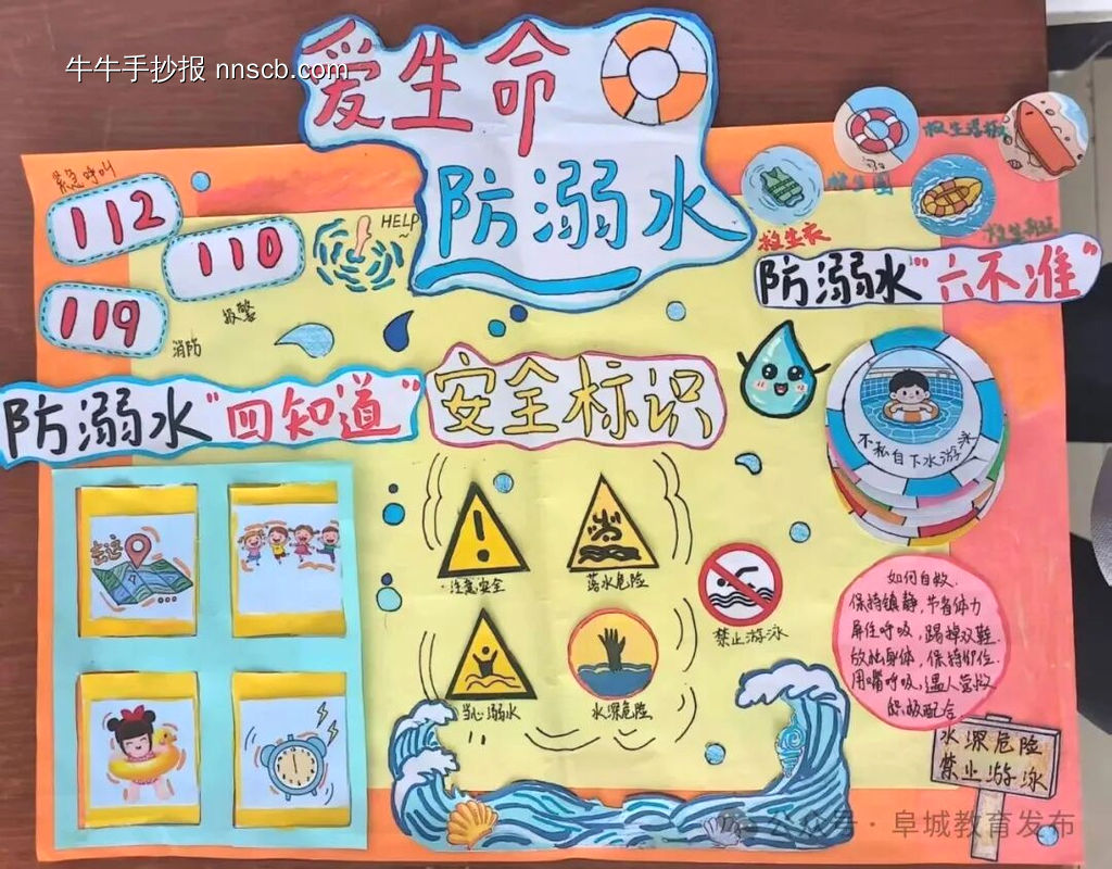 珍爱生命，远离溺水主题手抄报-第2张