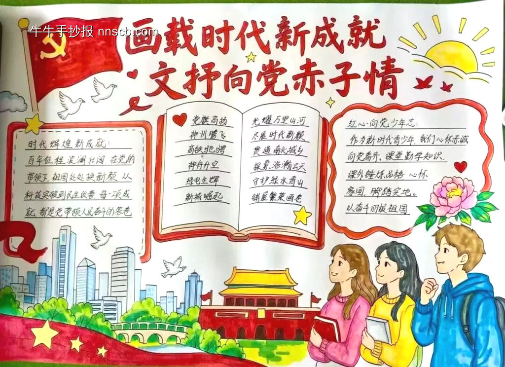红色主题手抄报-第2张