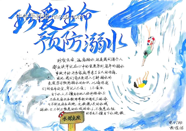 珍爱生命——防溺水主题手抄报-第1张