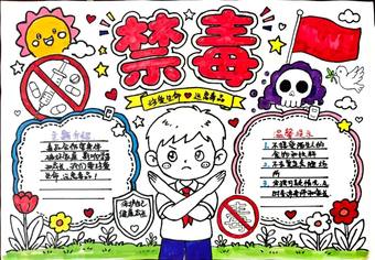 坚持禁毒主题手抄报