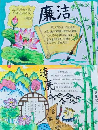 廉洁主题手抄报精选4张