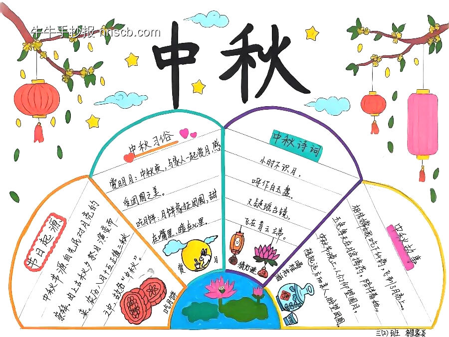 中秋节习俗主题手抄报简单又好看8张-第5张