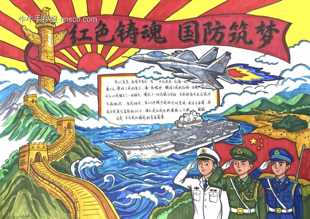 军训优秀手抄报-第1张