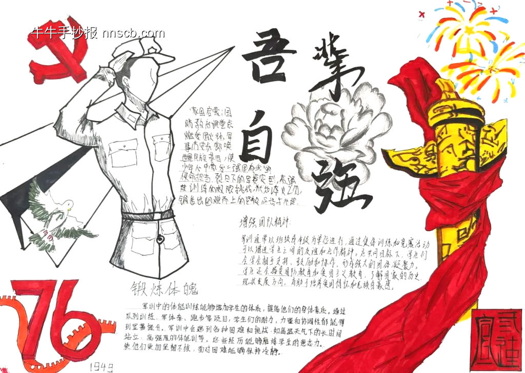 军训优秀手抄报-第7张
