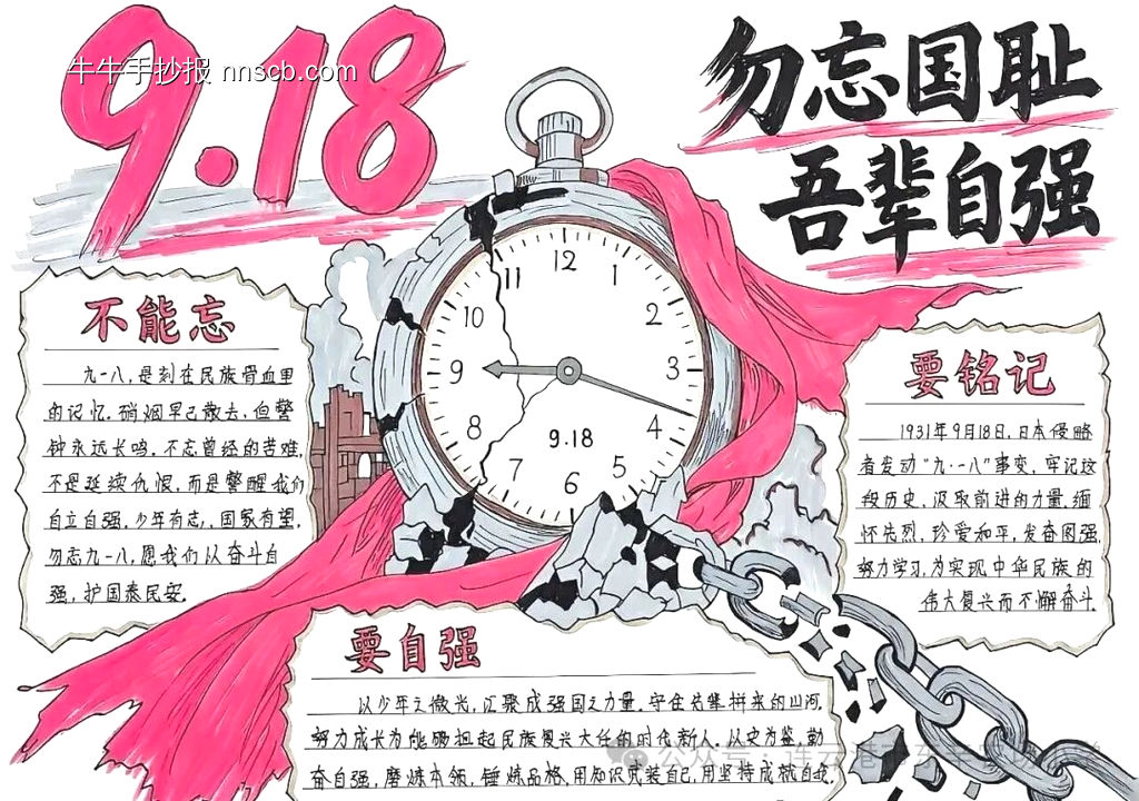 铭记9.18主题手抄报-第1张