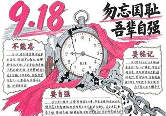 铭记9.18主题手抄报