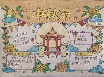 巧手绘中秋主题手抄报