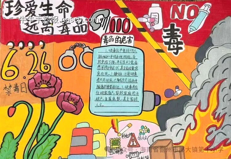 “远离毒品'主题手抄报简单又好画4张-第3张