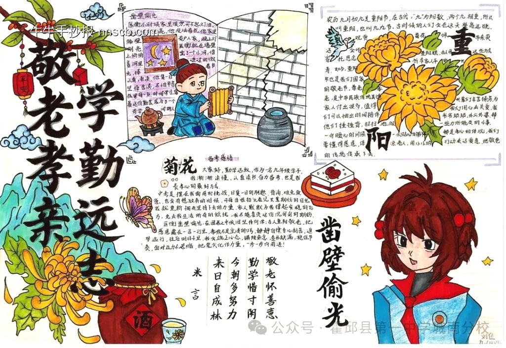 敬老孝亲主题手抄报-第1张