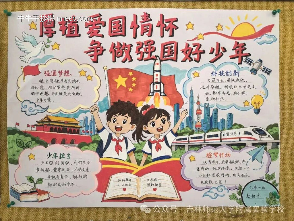 强国有我，盛世中华主题手抄报-第1张