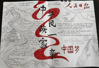 中华民族一家亲主题手抄报