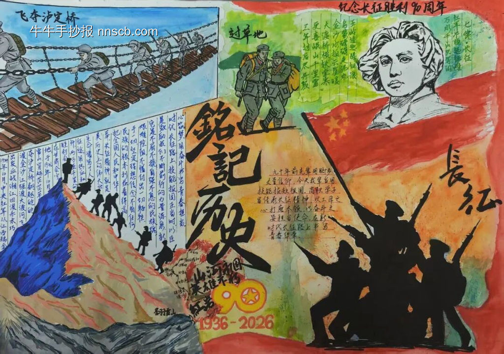 纪念长征胜利90周年主题手抄报-第3张